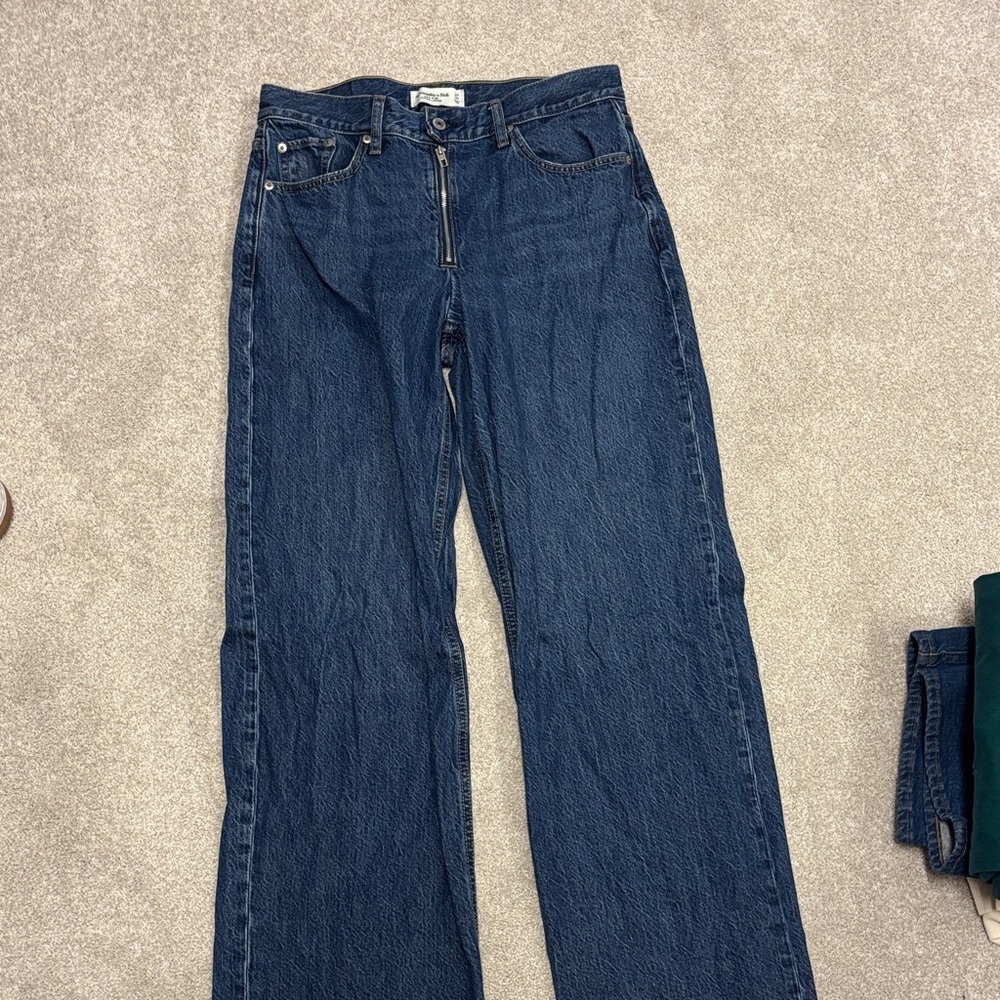 Abercrombie & Fitch Dark Blue Flare Jeans